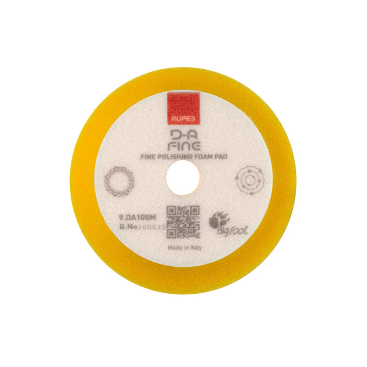 D-A Fine Foam Polishing Pad (100 mm, yellow)